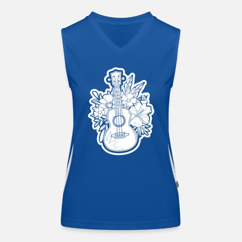 Ukulélé Look Bande Dessinée Débardeur respirant contrasté Femme