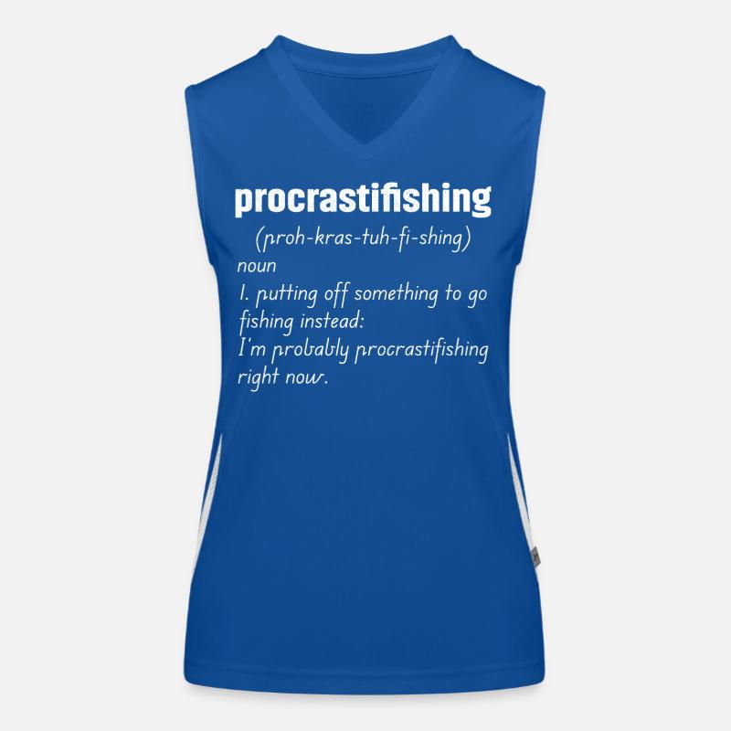 Procrastifishing defination Women's Functional Contrast Tank Top