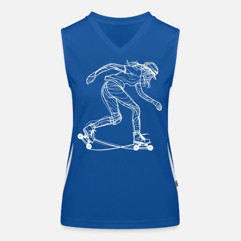 Rollschuh Mädchen Funktionelles Kontrast-Tank Top für Frauen