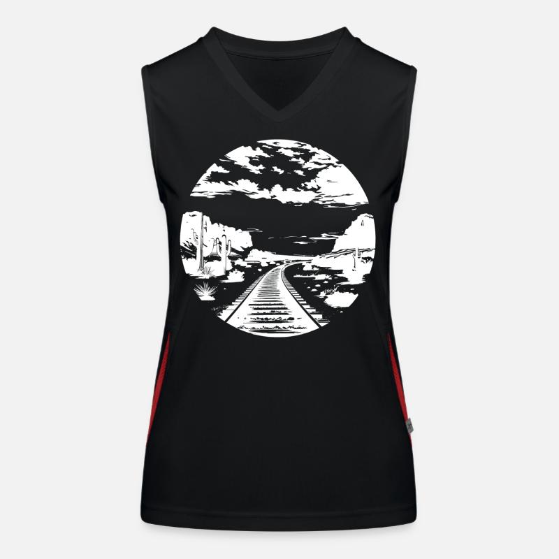 Railway Drawing Women's Functional Contrast Tank Top