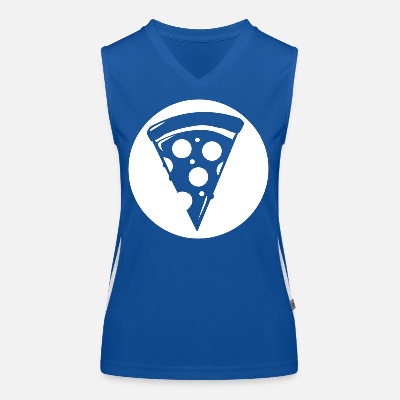 Pizza Piece Drawing Women's Functional Contrast Tank Top