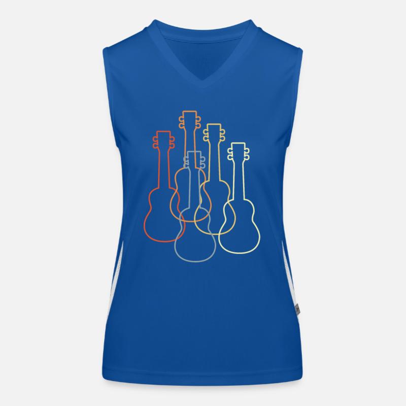 Vintage Ukulelen Funktionelles Kontrast-Tank Top für Frauen