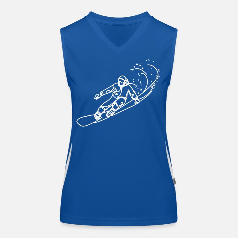 Snowboarder Sketch Women's Functional Contrast Tank Top