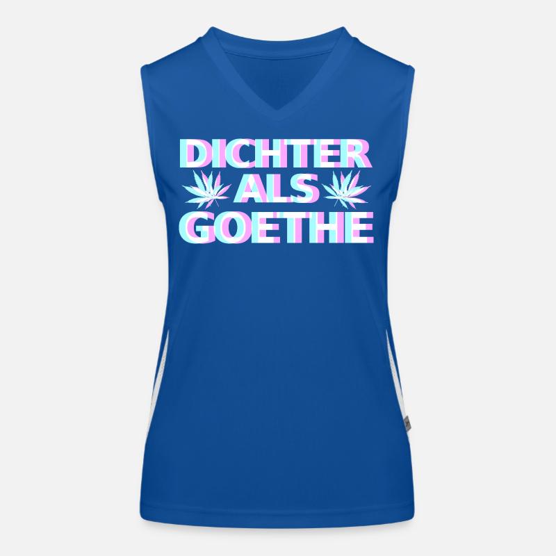 Cannabis Goethe Funktionelles Kontrast-Tank Top für Frauen