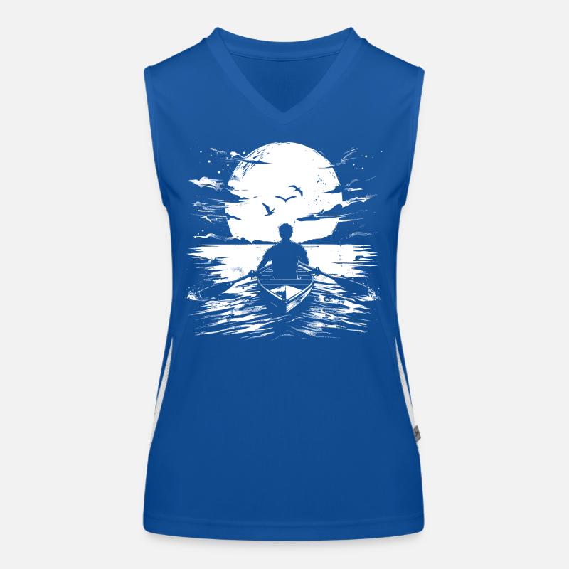 Rower Drawing Women's Functional Contrast Tank Top