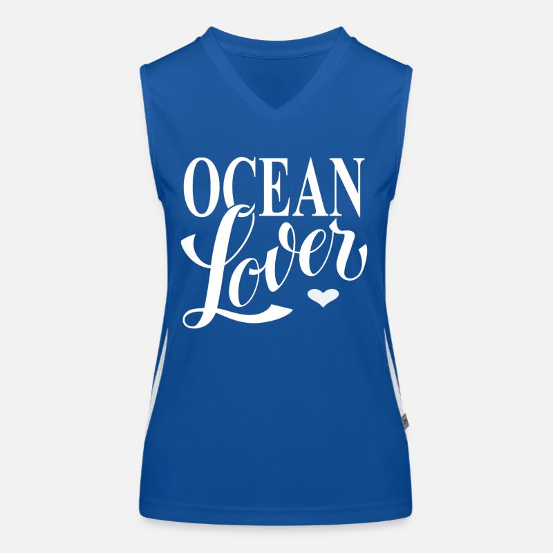 Ocean Lover - Designed by KissingLetters Funktionelles Kontrast-Tank Top für Frauen