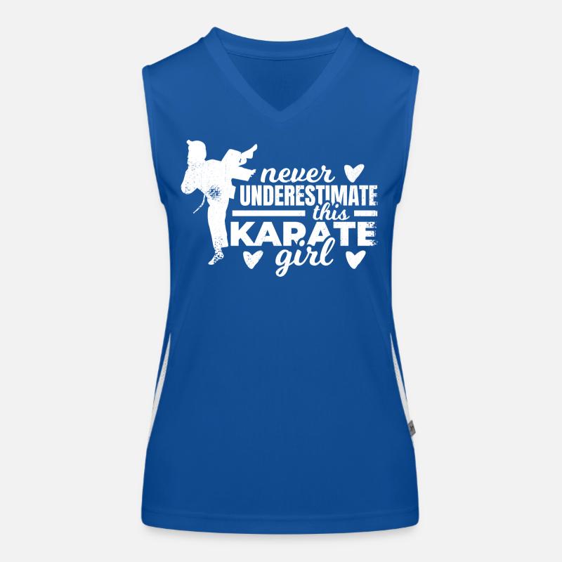 Karate Mädchen Funktionelles Kontrast-Tank Top für Frauen