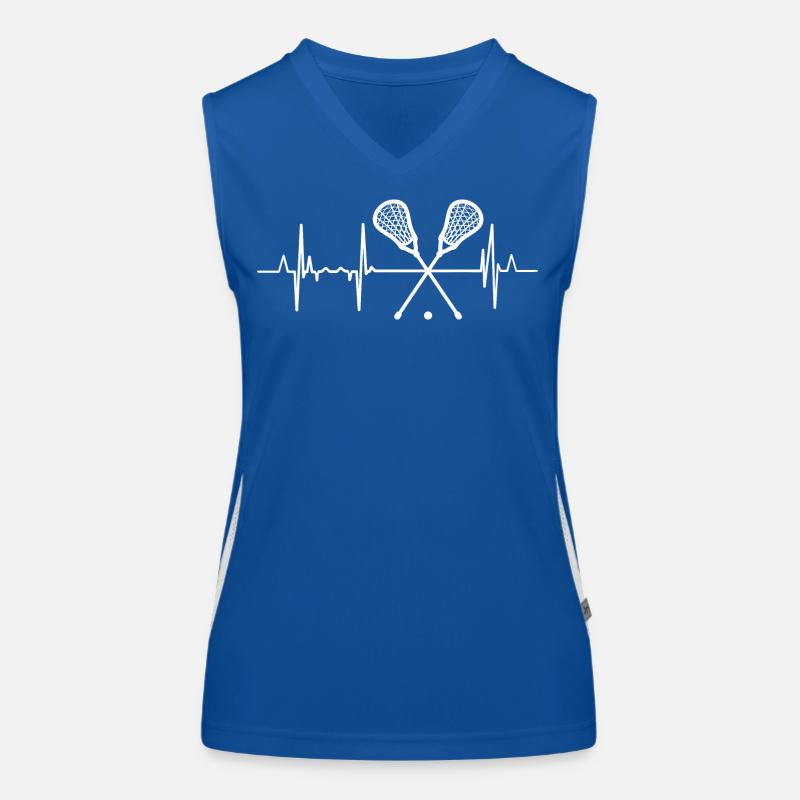 Lacrosse Herzschlag Funktionelles Kontrast-Tank Top für Frauen