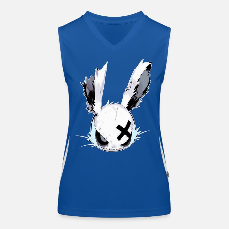Goth Hasenkopf Hase Gothic Puppe Grunge Geschenk Funktionelles Kontrast-Tank Top für Frauen