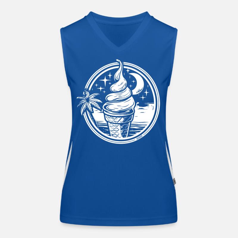 Dessin de crème glacée Débardeur respirant contrasté Femme