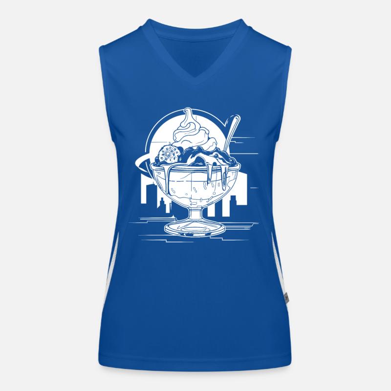 Grafik Eisbecher Funktionelles Kontrast-Tank Top für Frauen