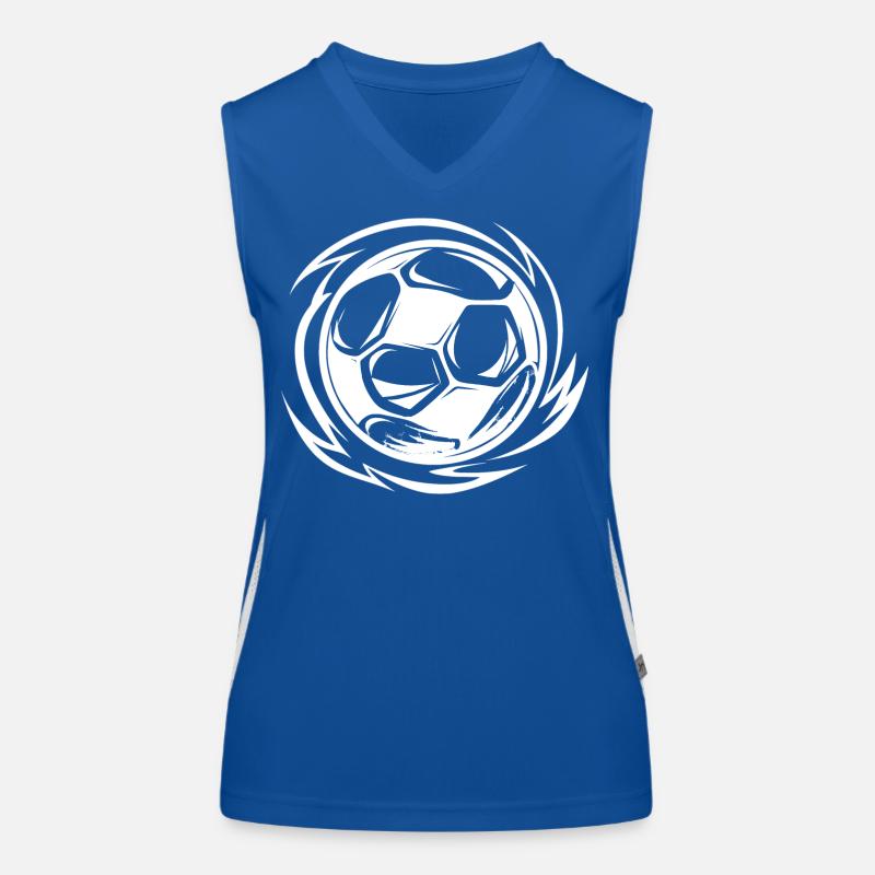 Soccer Drawing Women's Functional Contrast Tank Top