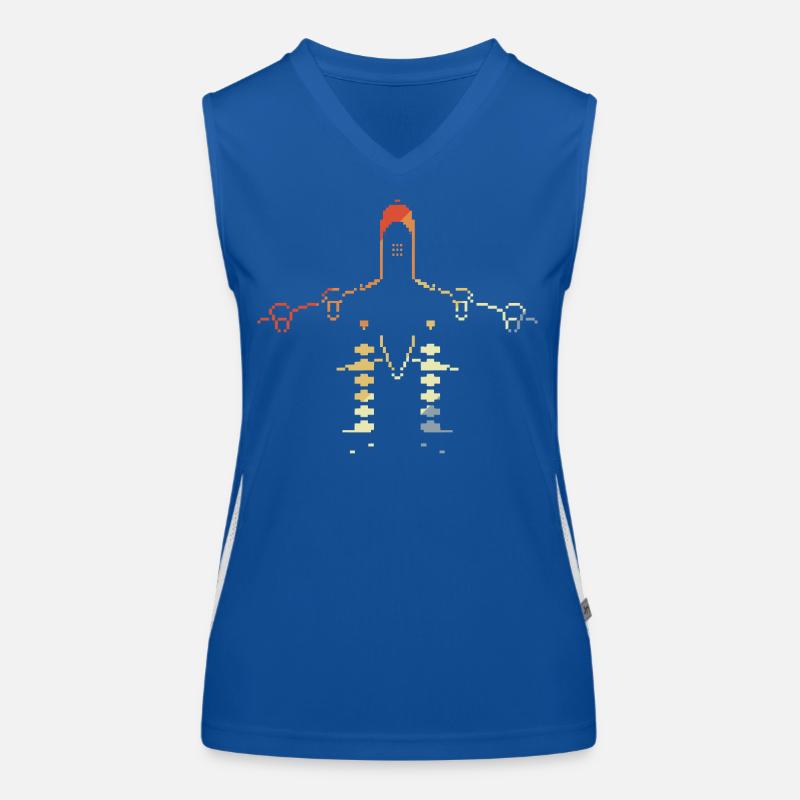 Graphiques pixel d’avion Débardeur respirant contrasté Femme