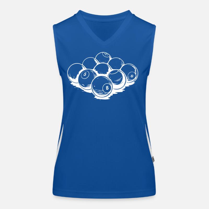 Dessin de boules de billard Débardeur respirant contrasté Femme