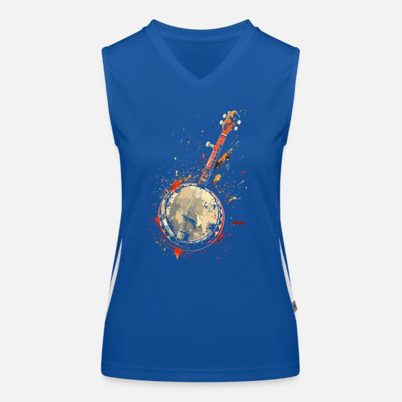 Banjo Farbklecks Funktionelles Kontrast-Tank Top für Frauen