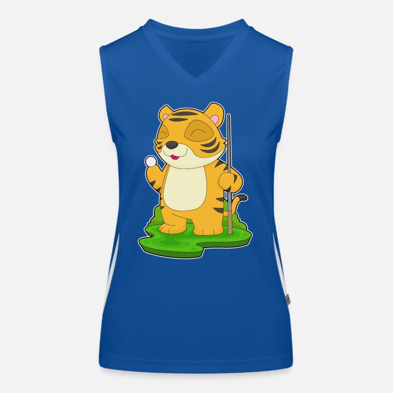 Tiger Billiard Queue Funktionelles Kontrast-Tank Top für Frauen