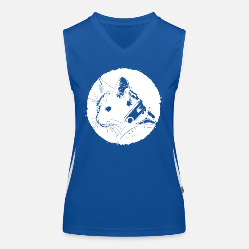 Steampunk Katze Funktionelles Kontrast-Tank Top für Frauen