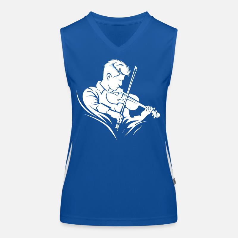 Violinist Funktionelles Kontrast-Tank Top für Frauen