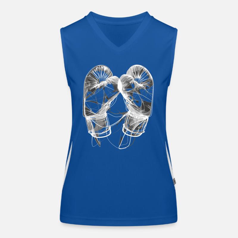 Boxhandschuhe Line Art Funktionelles Kontrast-Tank Top für Frauen