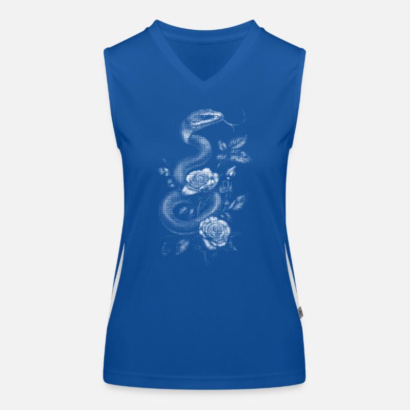 Serpent Serpent Rose Esthétique Cadeau Floral Débardeur respirant contrasté Femme