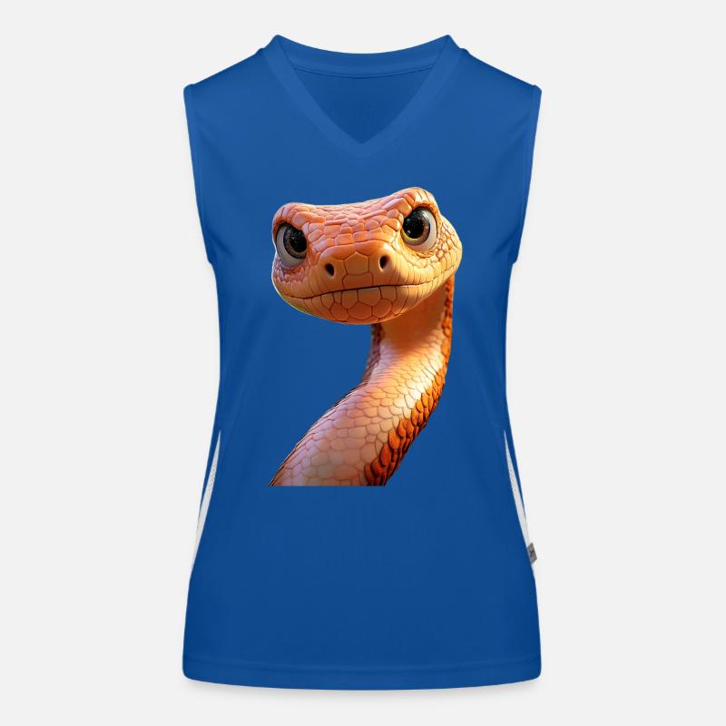 Schlange Python Kobra Mamba Klapperschlange Snake Funktionelles Kontrast-Tank Top für Frauen