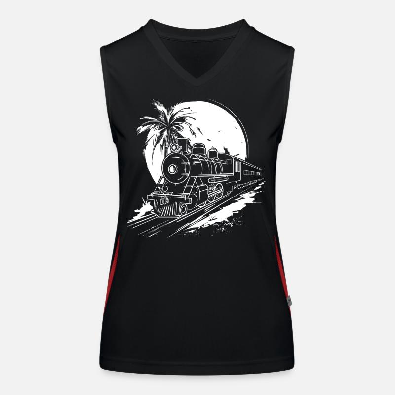 Railway Graphic Women's Functional Contrast Tank Top