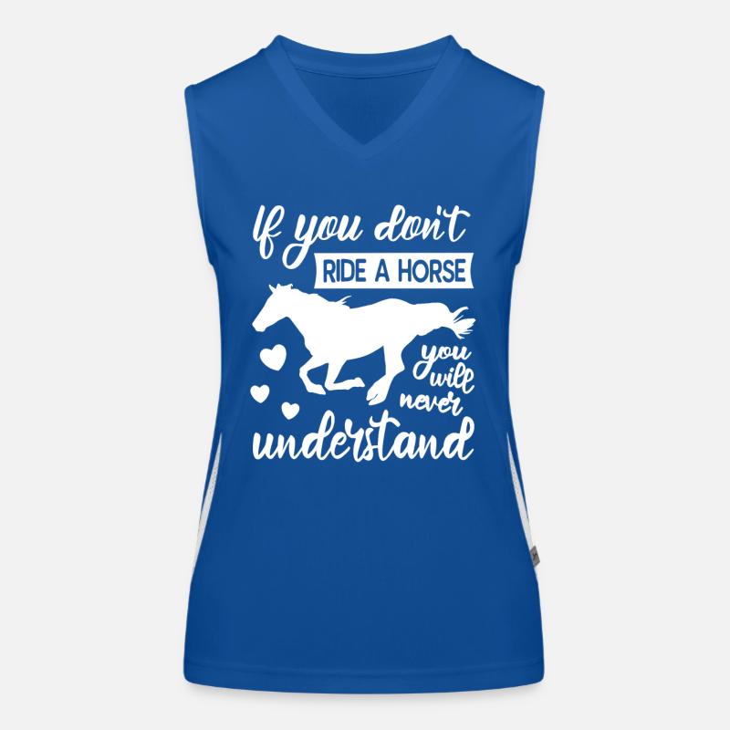 Si tu ne montes pas à cheval Débardeur respirant contrasté Femme