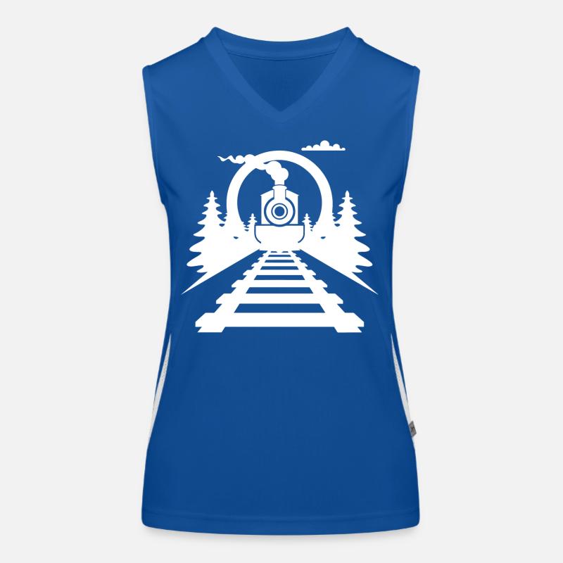 Eisenbahn Funktionelles Kontrast-Tank Top für Frauen