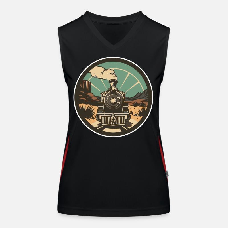 Railway Illustration Women's Functional Contrast Tank Top
