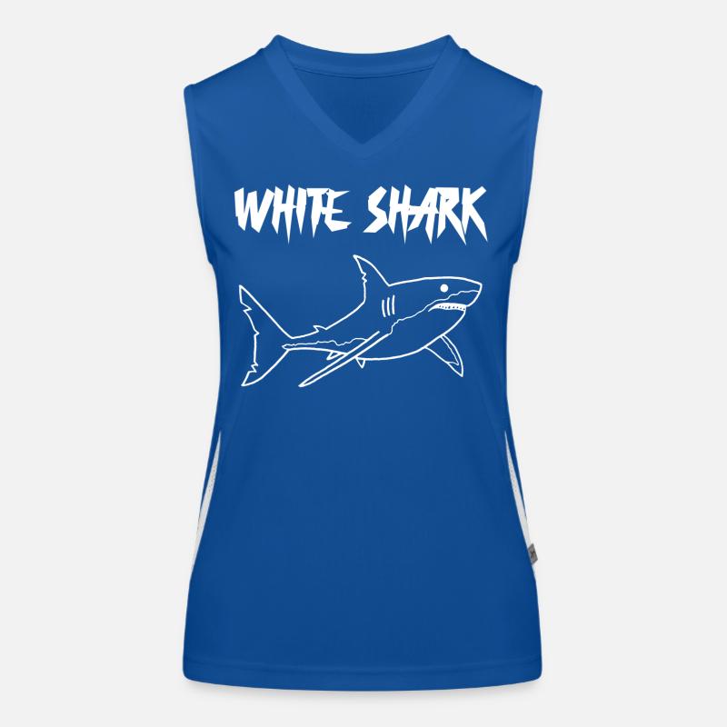 Requin blanc Débardeur respirant contrasté Femme