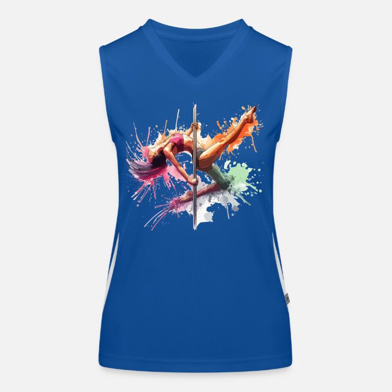 Pole Dance Couleurs Dynamiques Pole Dance Cadeau Débardeur respirant contrasté Femme