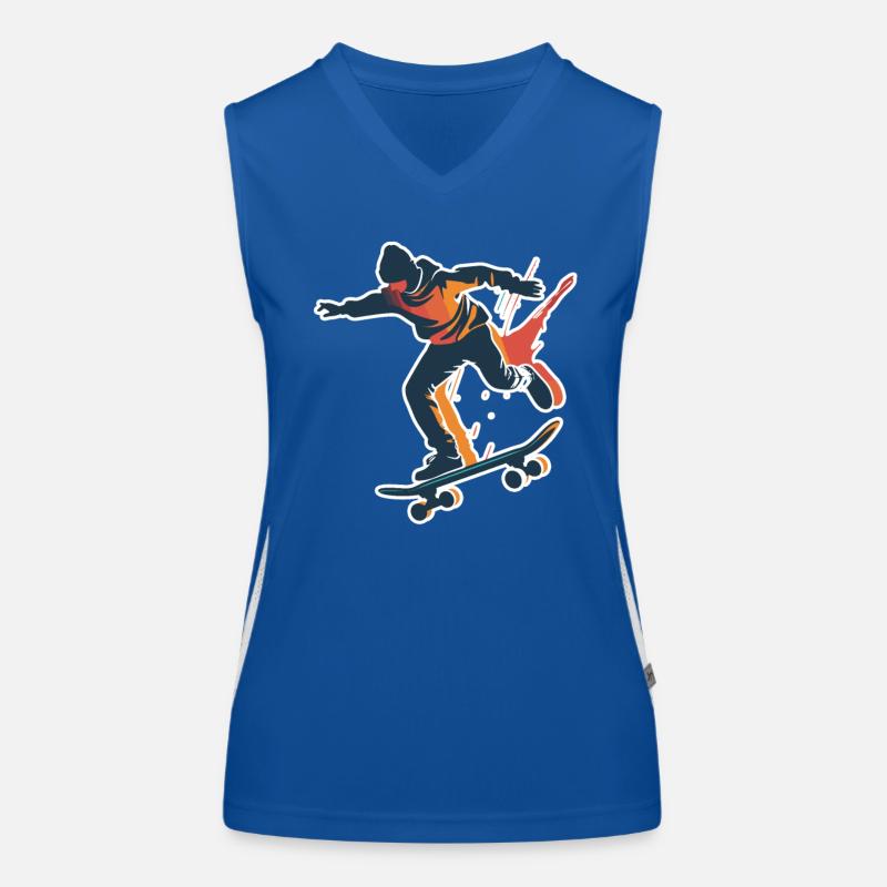 Graphique du skateur Débardeur respirant contrasté Femme