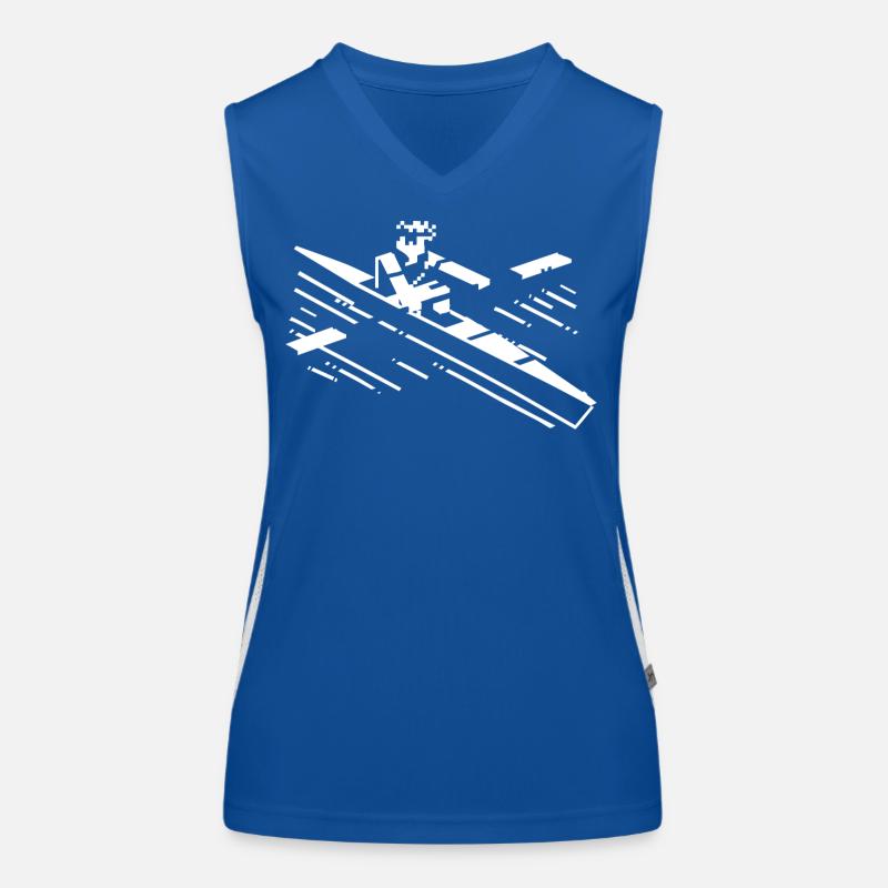 Rudern Cartoon Stil Funktionelles Kontrast-Tank Top für Frauen