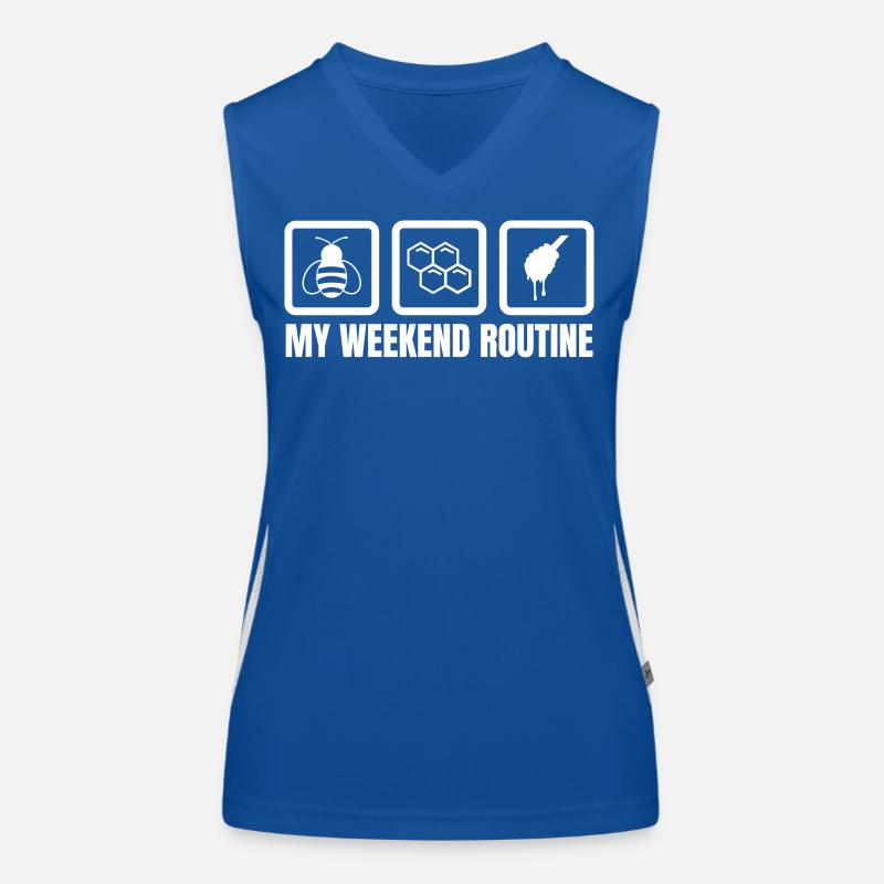 Meine Wochenendroutine Funktionelles Kontrast-Tank Top für Frauen