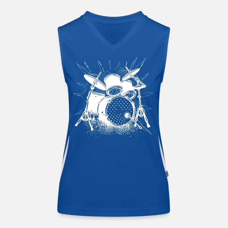 Drums Graphics Women's Functional Contrast Tank Top