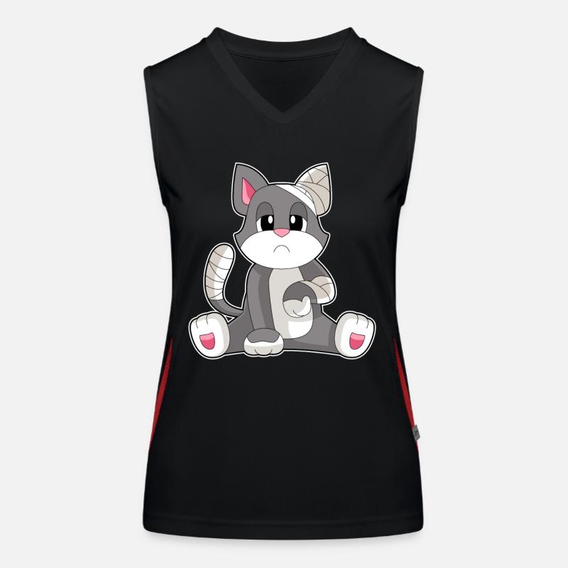 Cat Bandage Women's Functional Contrast Tank Top