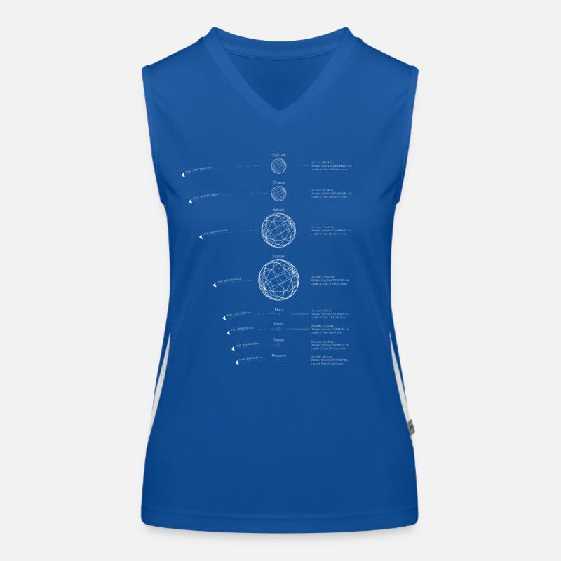 Solar System Planets | Solar System Graphic Women's Functional Contrast Tank Top