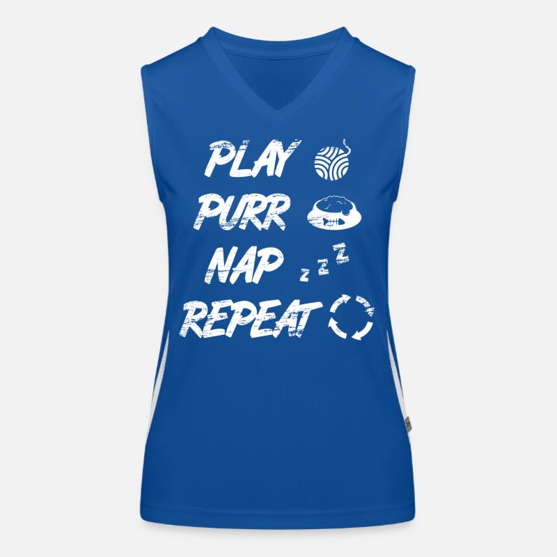 Cat Daily Routine Women's Functional Contrast Tank Top