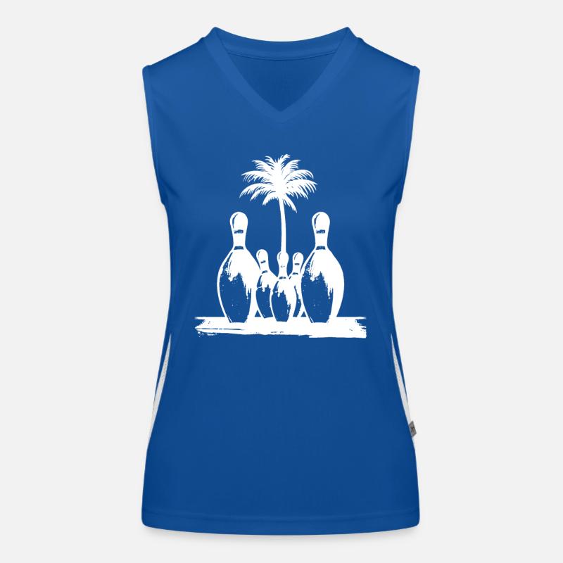 Bowling Drawing Women's Functional Contrast Tank Top