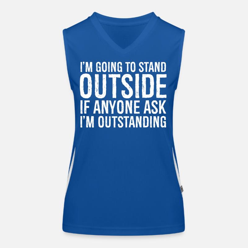 Ich werde draußen stehen Funktionelles Kontrast-Tank Top für Frauen