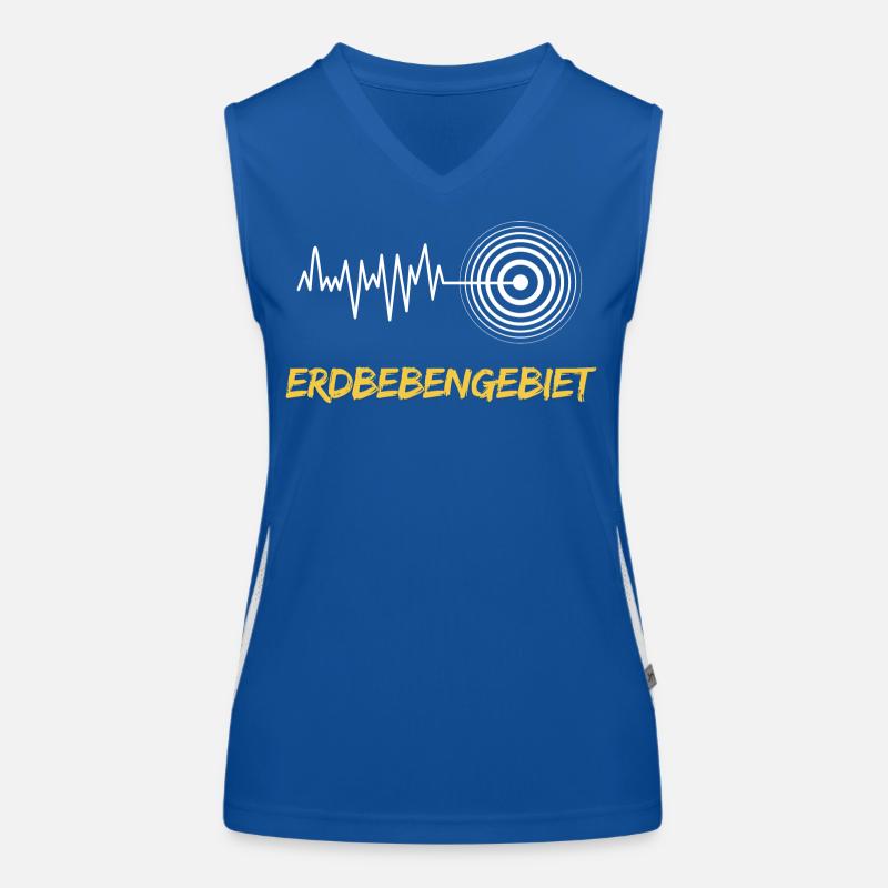 Erdbebengebiet Bewusstsein Funktionelles Kontrast-Tank Top für Frauen