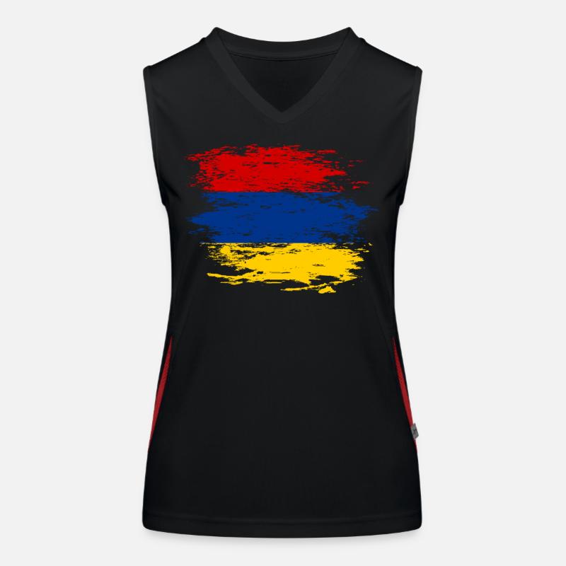 Armenia flag used Women's Functional Contrast Tank Top