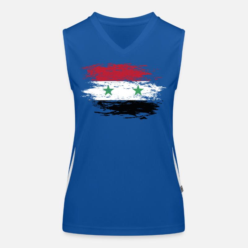 Drapeau de la Syrie utilisé Débardeur respirant contrasté Femme