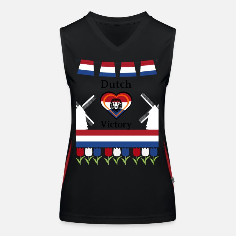 Dutch victory - Women's Functional Contrast Tank Top - black/red
