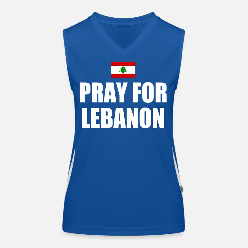 Pray for lebanon Débardeur respirant contrasté Femme