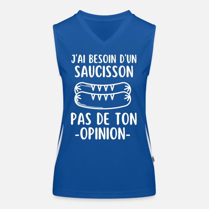 Humour saucisson Débardeur respirant contrasté Femme