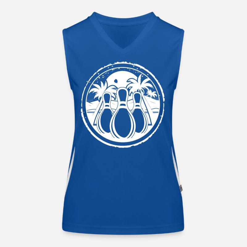 Bowling Logo Débardeur respirant contrasté Femme
