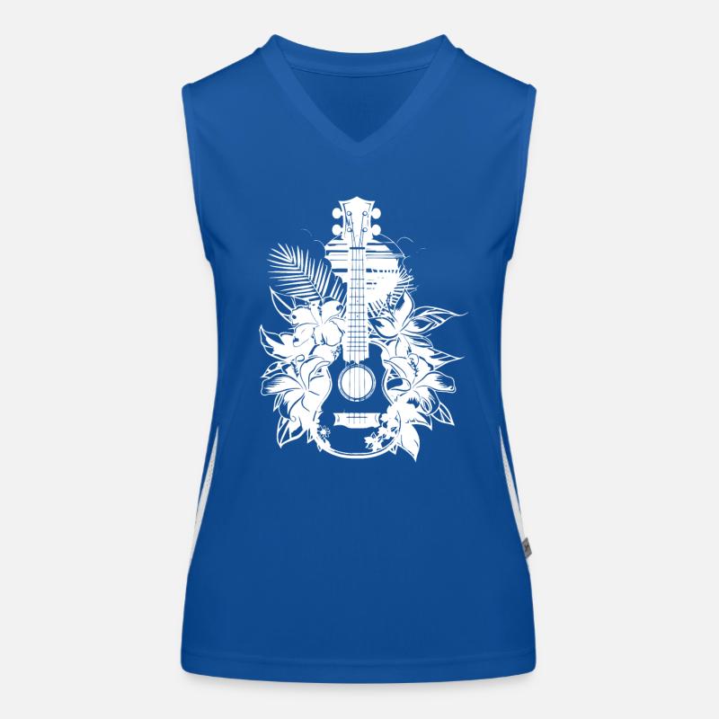 Bande dessinée ukulélé Débardeur respirant contrasté Femme