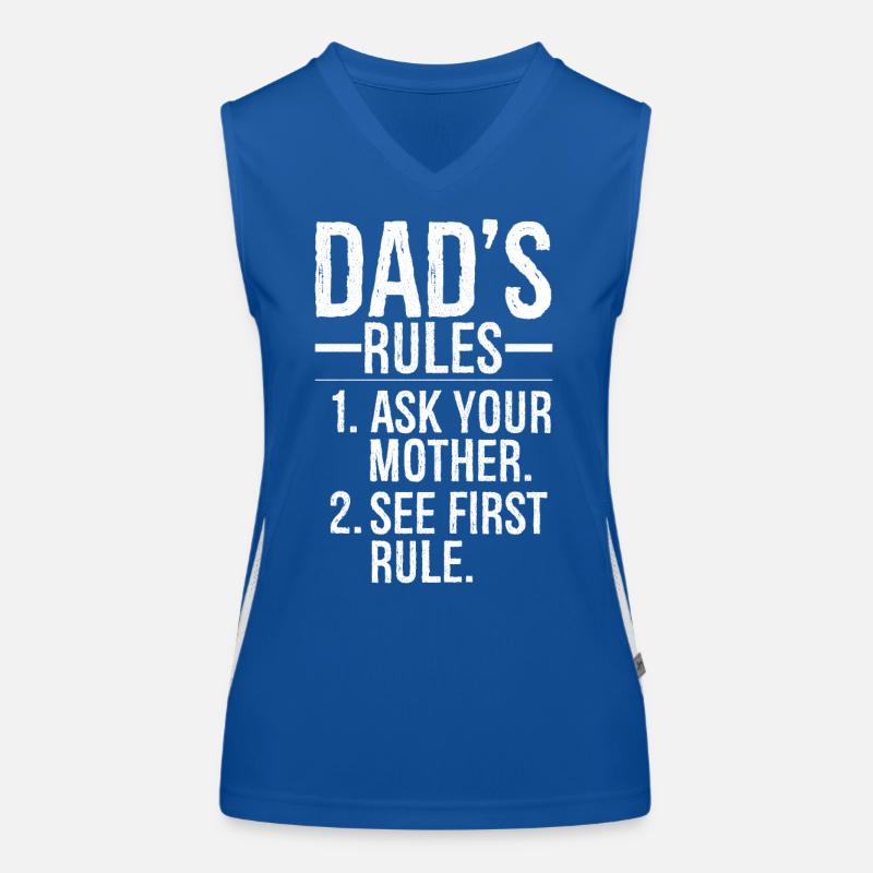 Papas Regeln frag deine Mutter Funktionelles Kontrast-Tank Top für Frauen