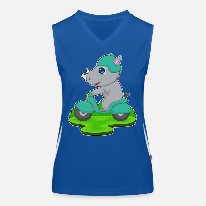 Nashorn Motorroller Funktionelles Kontrast-Tank Top für Frauen
